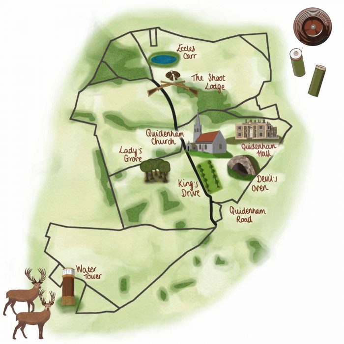 Quidenham Estate Shoot - Estate Map